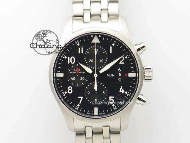 MIROTIME 0223 Pilot IW326901 Real Ceramic MK 1:1 Best Edition Black Dial On Nylon Strap MIYOTA FastDry 7126